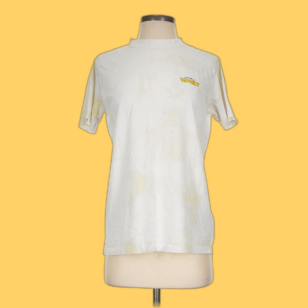 Ganni 100% Cotton Tie-dye Golden Pure Honey Short Sleeve T-Shirt Size XS (0)